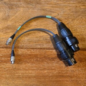 Locking filtered XLR to Lemo 3 pin cable for a20 and a10 transmitters